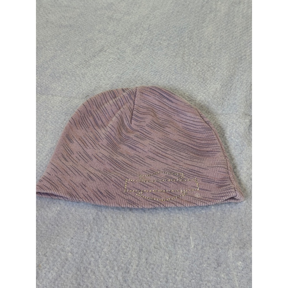 Harley-Davidson Womens Purple Space Dye Rhinestone‎ Logo Cotton Beanie Hat